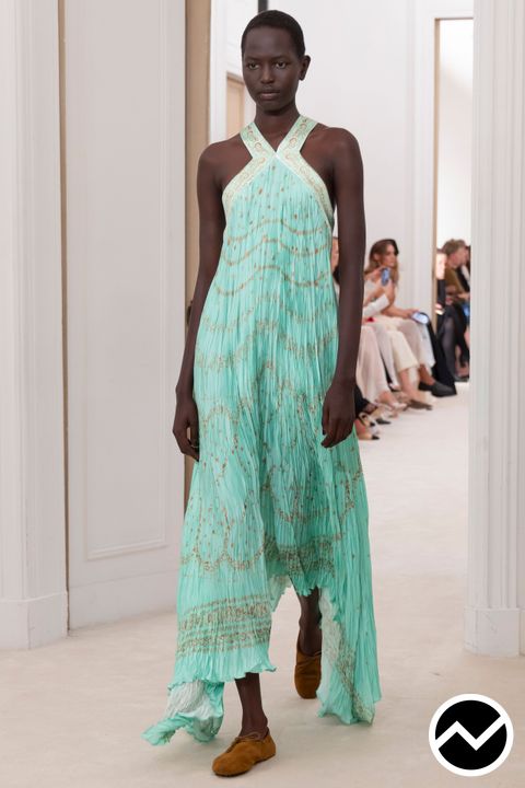 Alberta Ferretti, SS26 womenswear, Teal, look 23