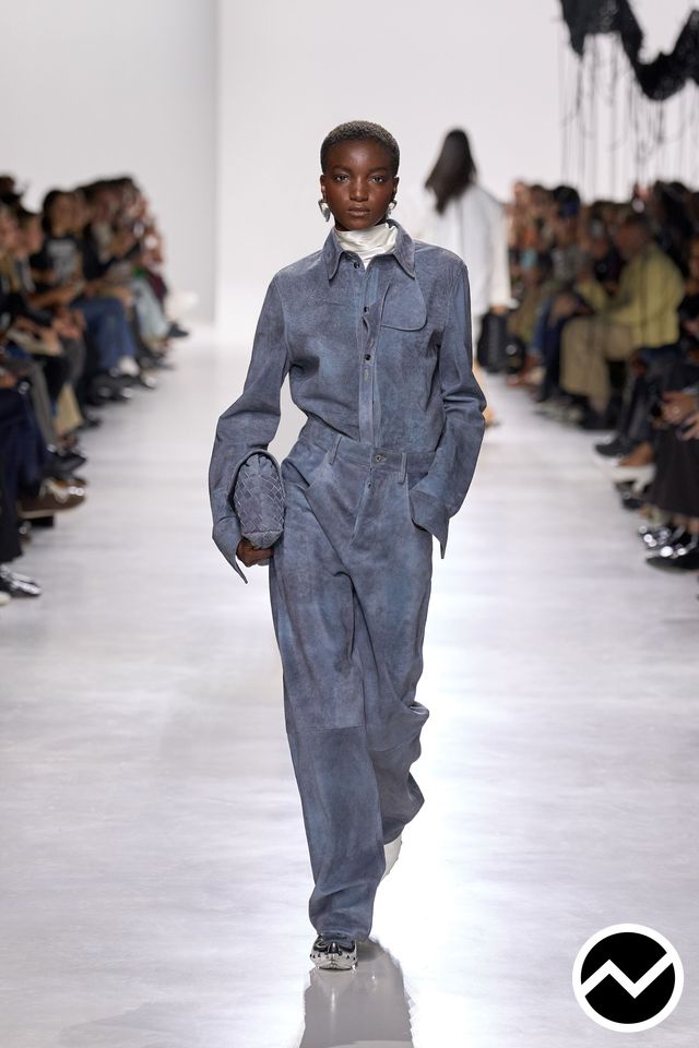 Bottega Veneta, SS26 menswear, Nordic Blue, look 30