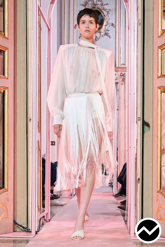 Elisabetta Franchi, SS26 womenswear, Draped Blouse, look 40