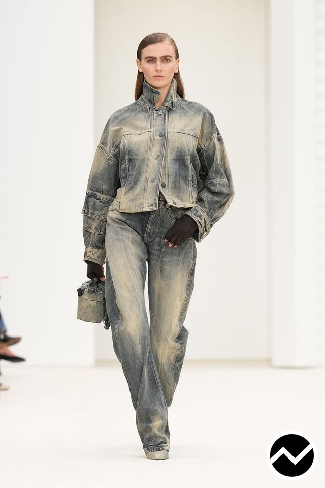 Ferrari, SS26 womenswear, Frayed Jeans, look 23