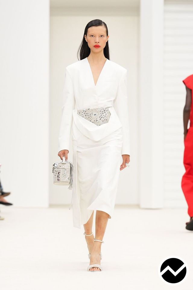 Ferrari, SS26 womenswear, Belted Dress, look 41