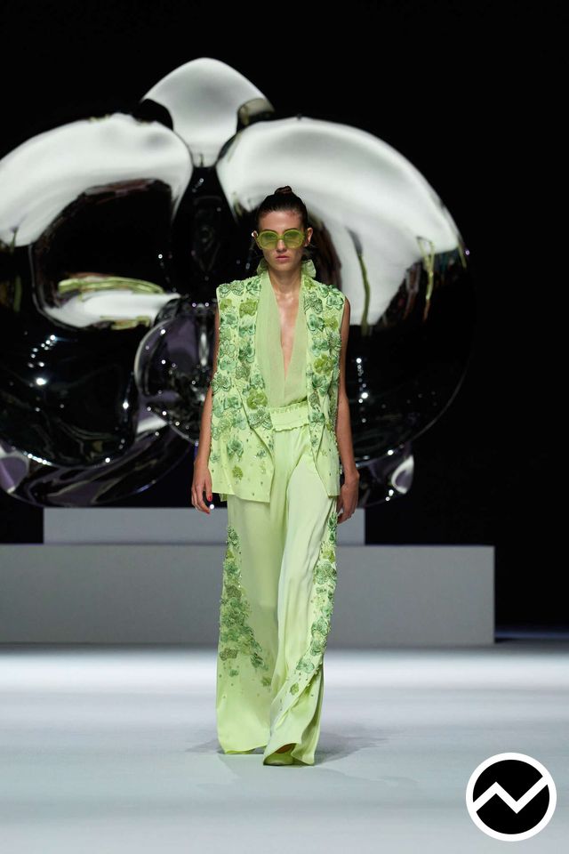 Genny, SS26 womenswear, Herbal Green, look 4