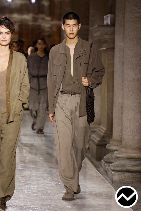 Giorgio Armani, SS26 menswear, Taupe, look 20