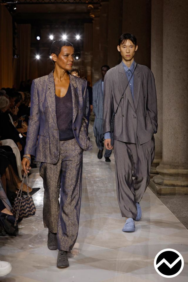 Giorgio Armani, SS26 womenswear, Moss, look 38