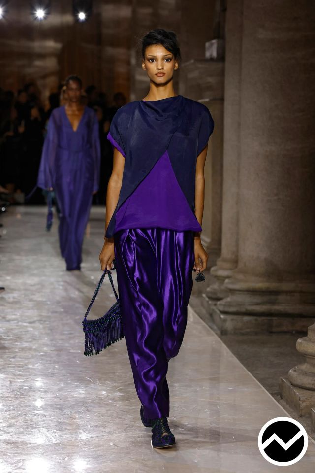 Giorgio Armani, SS26 womenswear, Elasticated Waistline Pants, look 62