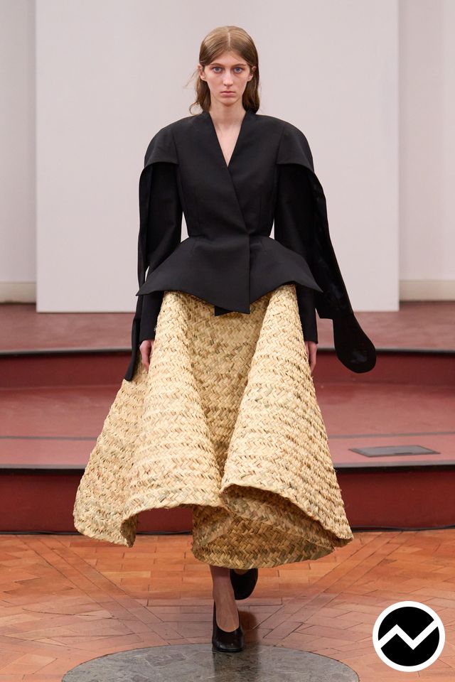 Institution by Galib Gassanoff, SS26 womenswear, Asymmetric Hem Skirts, look 30
