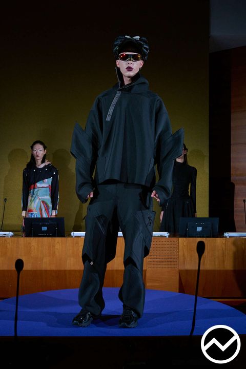 Jarel Zhang, SS26 menswear, Striped, look 17