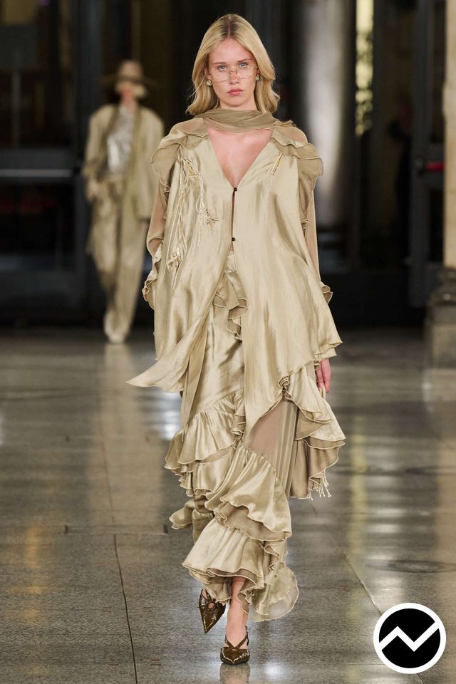 Keqiao, SS26 womenswear, Blouson Sleeve Dress, look 25