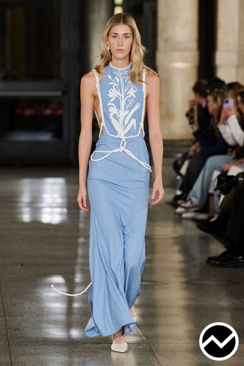 Keqiao, SS26 womenswear, Powder Blue, look 53