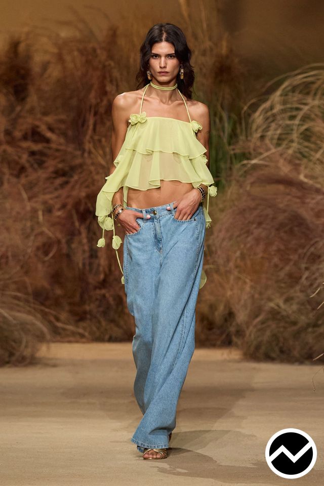 Luisa Spagnoli, SS26 womenswear, Palazzo Jeans, look 40