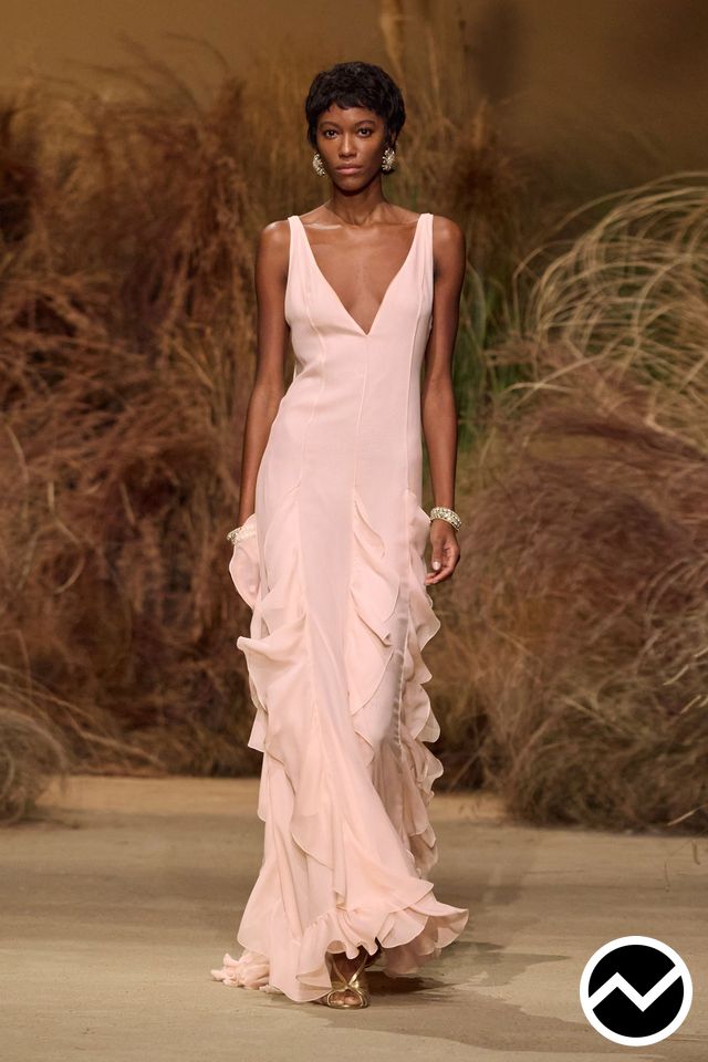 Luisa Spagnoli, SS26 womenswear, Ruffled Dress, look 43