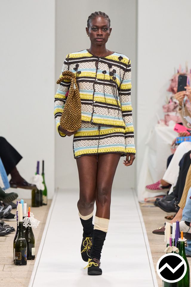 Marco Rambaldi, SS26 womenswear, Buttoned Sweater, look 16