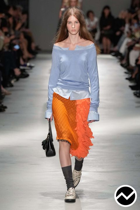 N°21, SS26 womenswear, Asymmetric Hem Skirts, look 34