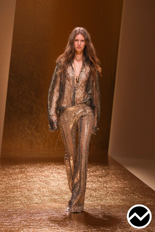 Roberto Cavalli, SS26 womenswear, Caramel, look 2