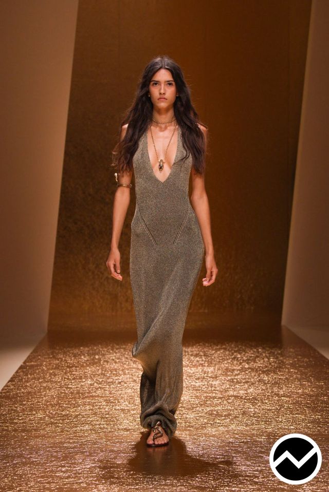 Roberto Cavalli, SS26 womenswear, Plunge Dress, look 3