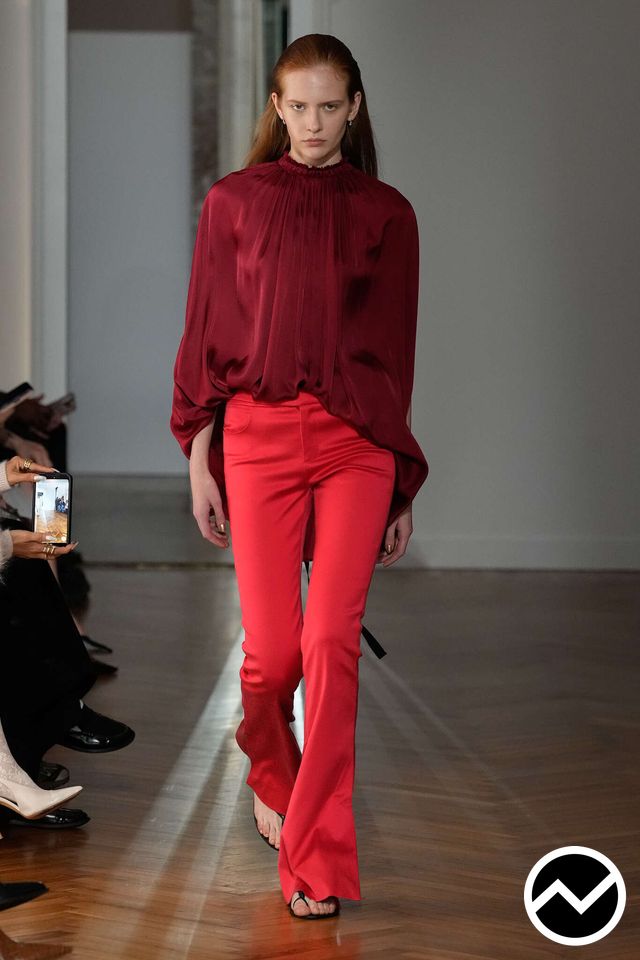 SA SU PHI, SS26 womenswear, Burgundy, look 2