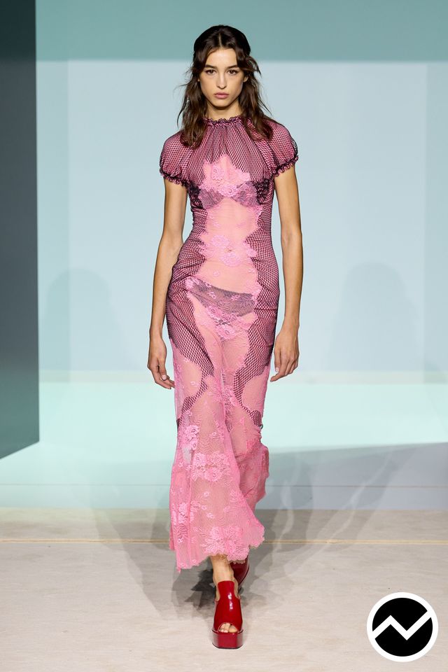 The Attico, SS26 womenswear, Lace, look 12