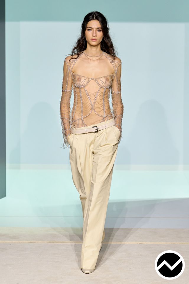 The Attico, SS26 womenswear, Champagne, look 43
