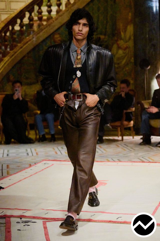 Versace, SS26 menswear, Leather, look 35