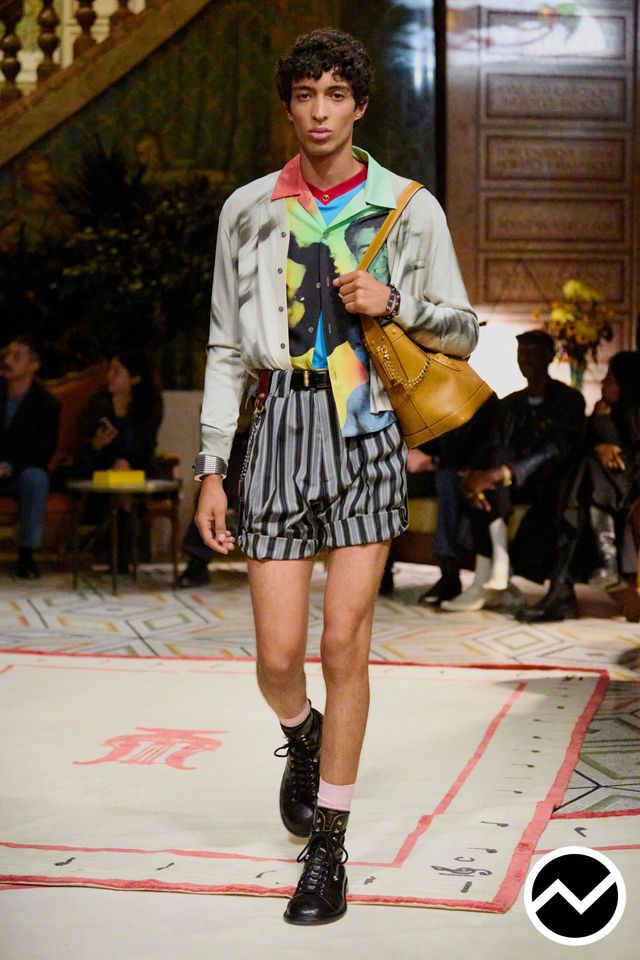 Versace, SS26 menswear, Geometric, look 65