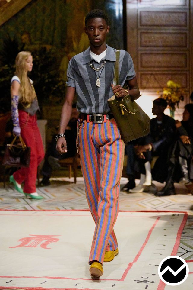 Versace, SS26 menswear, Striped, look 70