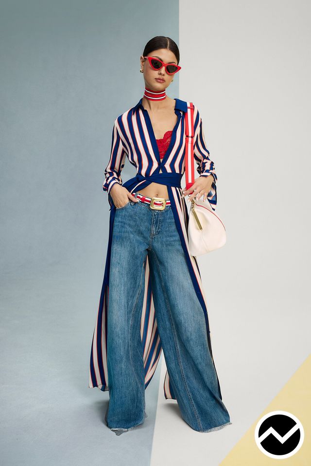 Alice + Olivia, SS26 womenswear, Mid-Rise Jeans, look 16