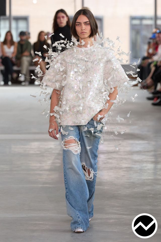AREA, SS26 womenswear, Wide Leg Jeans, look 14