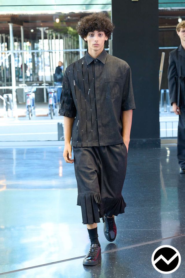 Clara Son, SS26 menswear, Patch Pockets Shirts, look 9
