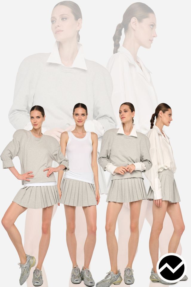 Norma Kamali, SS26 womenswear, Blouson Sleeve Shirts, look 8
