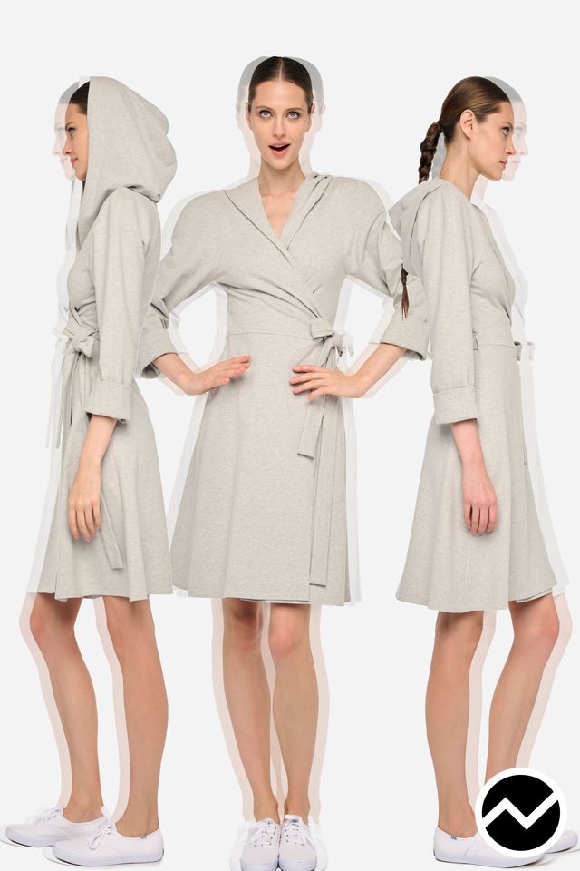 Norma Kamali, SS26 womenswear, Tie Closure Dress, look 24