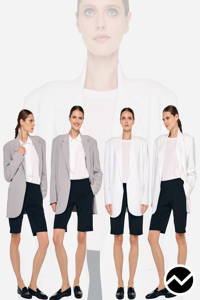 Norma Kamali, SS26 womenswear, Above The Knee Shorts, look 49