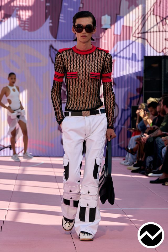 Off-White, SS26 menswear, Striped, look 42