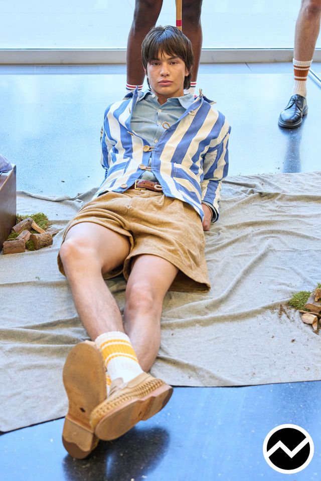 Peak Lapel, SS26 menswear, Mid-Rise Shorts, look 3