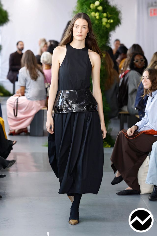 Tibi, SS26 womenswear, Gathered Skirts, look 3