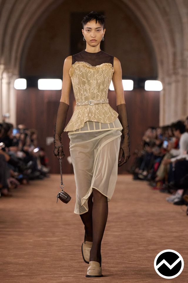 Acne Studios, SS26 womenswear, Scalloped Top, look 34