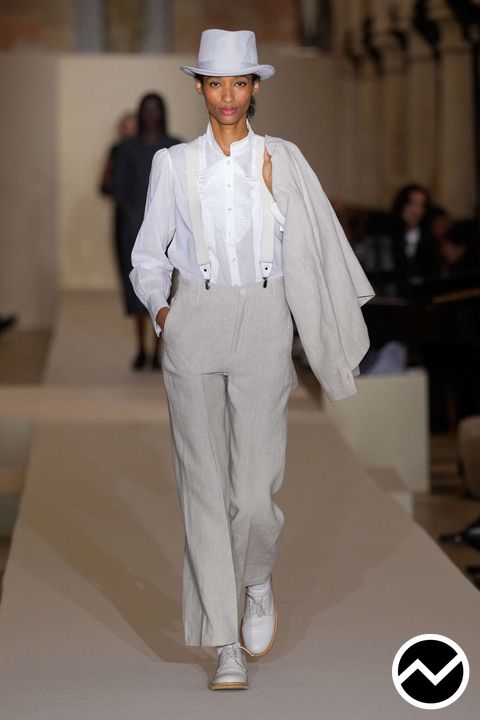 agnès b., SS26 womenswear, Puff Sleeve Shirts, look 13