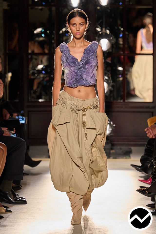 Balmain, SS26 womenswear, V Neck Top, look 38
