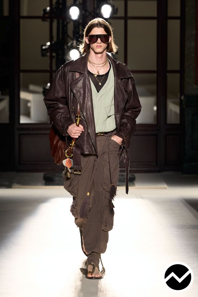 Balmain, SS26 menswear, Drop Shoulder Coat, look 24