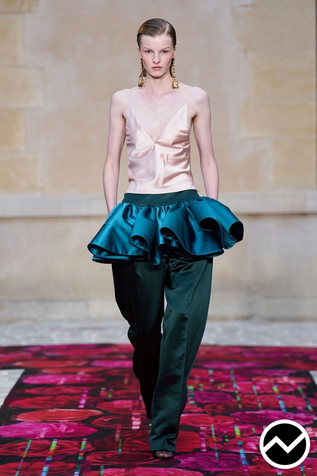 Burç Akyol, SS26 womenswear, Teal, look 31