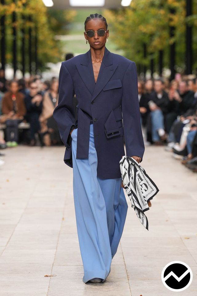 Celine, SS26 womenswear, Midnight Blue, look 13