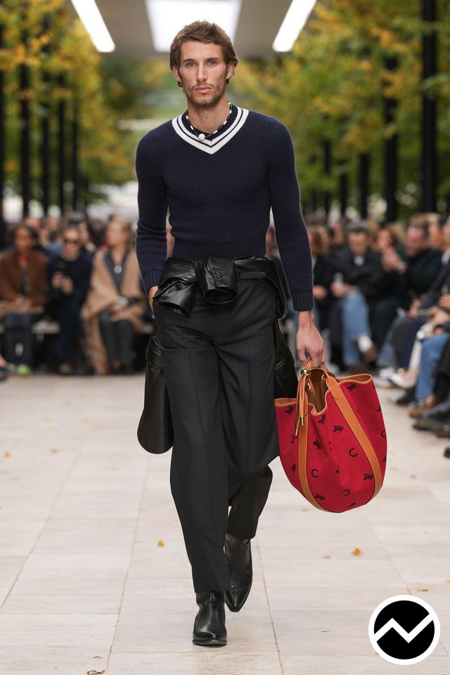 Celine, SS26 menswear, Long Sleeve Sweater, look 28