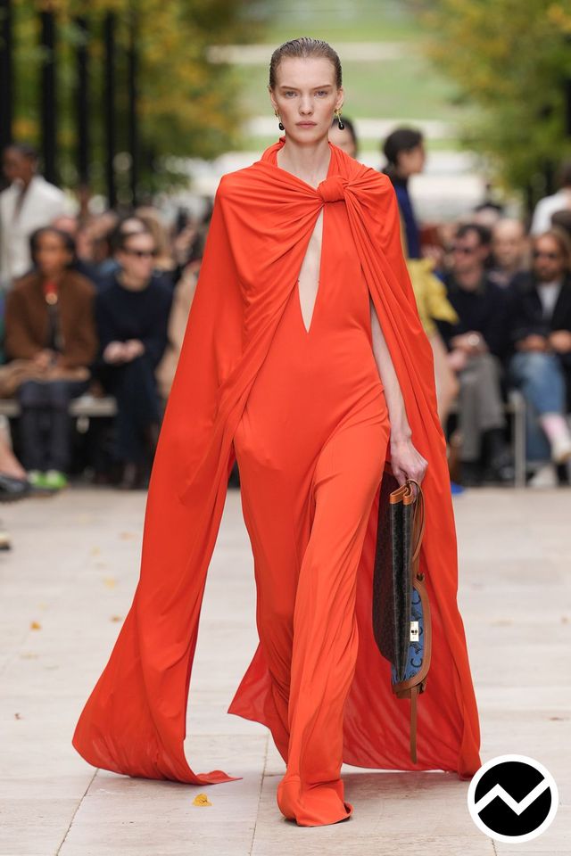 Celine, SS26 womenswear, Orange, look 46