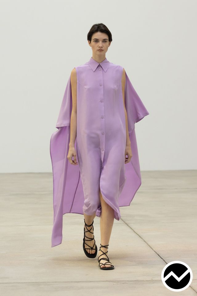 Christian Wijnants, SS26 womenswear, Buttoned Front Dress, look 15