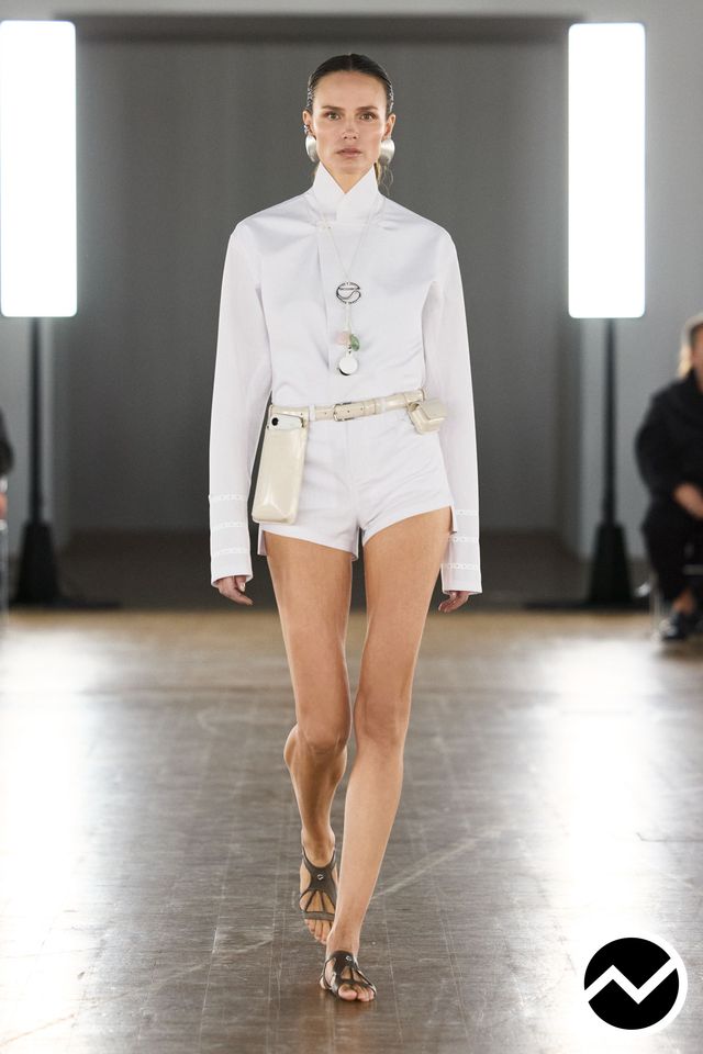 Coperni, SS26 womenswear, Mid-Rise Shorts, look 2