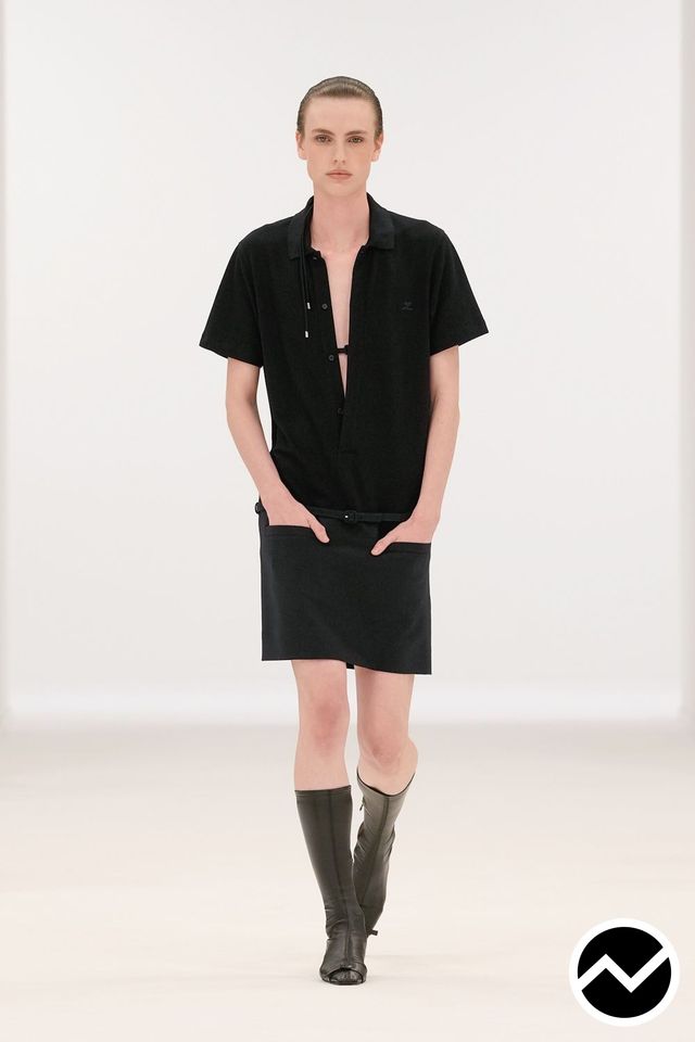 Courrèges, SS26 womenswear, Buttoned Front Dress, look 13