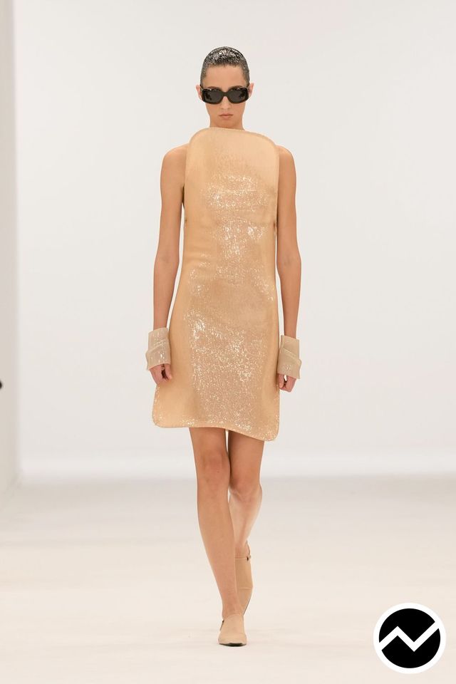 Courrèges, SS26 womenswear, Champagne, look 36