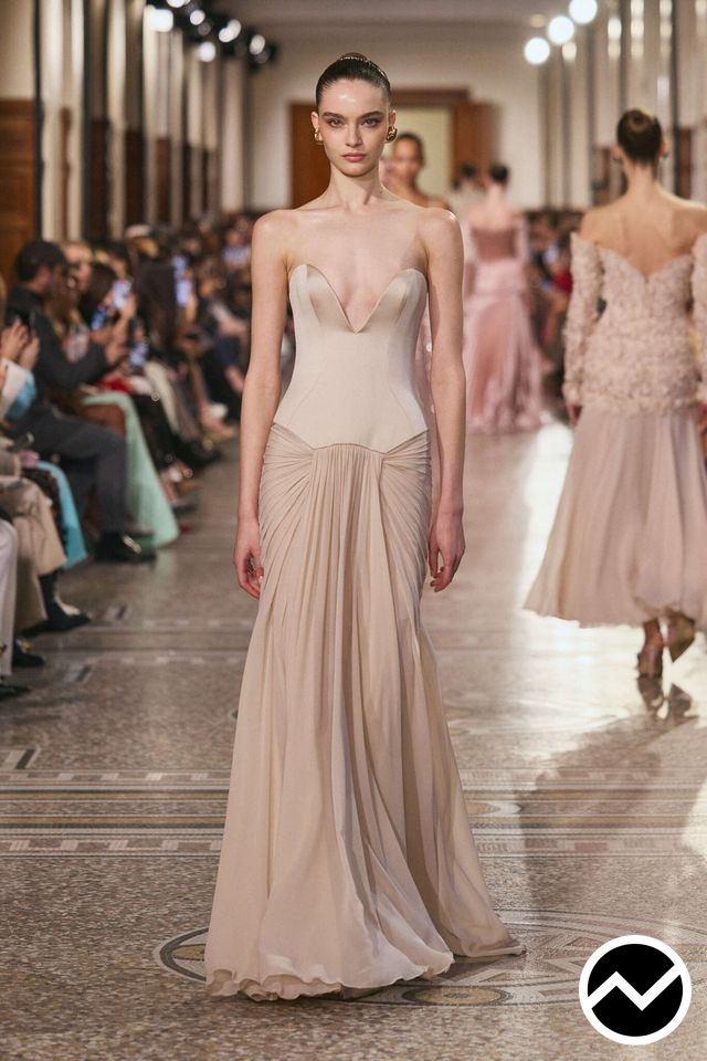 Georges Hobeika, SS26 womenswear, Cinched Dress, look 27