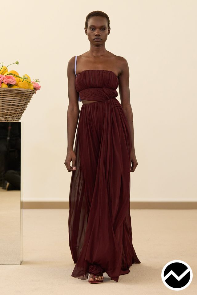 Giambattista Valli, SS26 womenswear, Chocolate, look 34