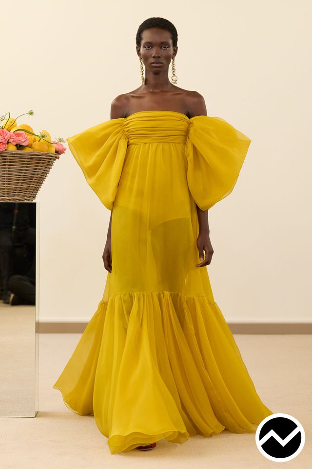 Giambattista Valli, SS26 womenswear, Off Shoulder Dress, look 52