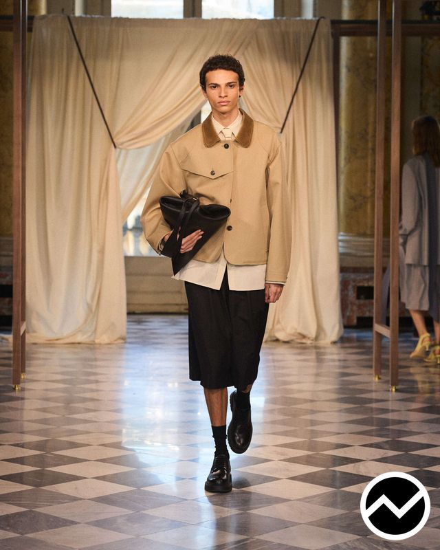 Icicle, SS26 menswear, Bermuda Shorts, look 15